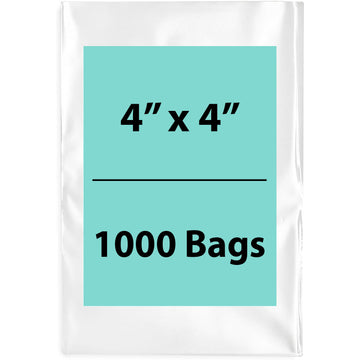 Clear Poly Bags Flat Thickness : 6 Mil Size: 4 inch X 4 inch